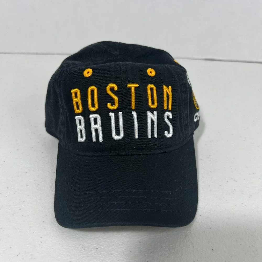 Reebok Kids One‎ Size Black Boston Bruins NHL Adjustable My First Cap Hat NWOT